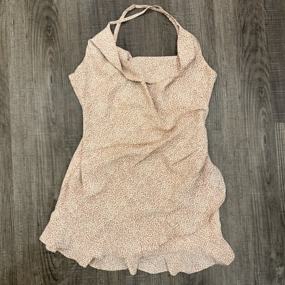 Peach Cowl Neck Romper - Picture 3 of 4